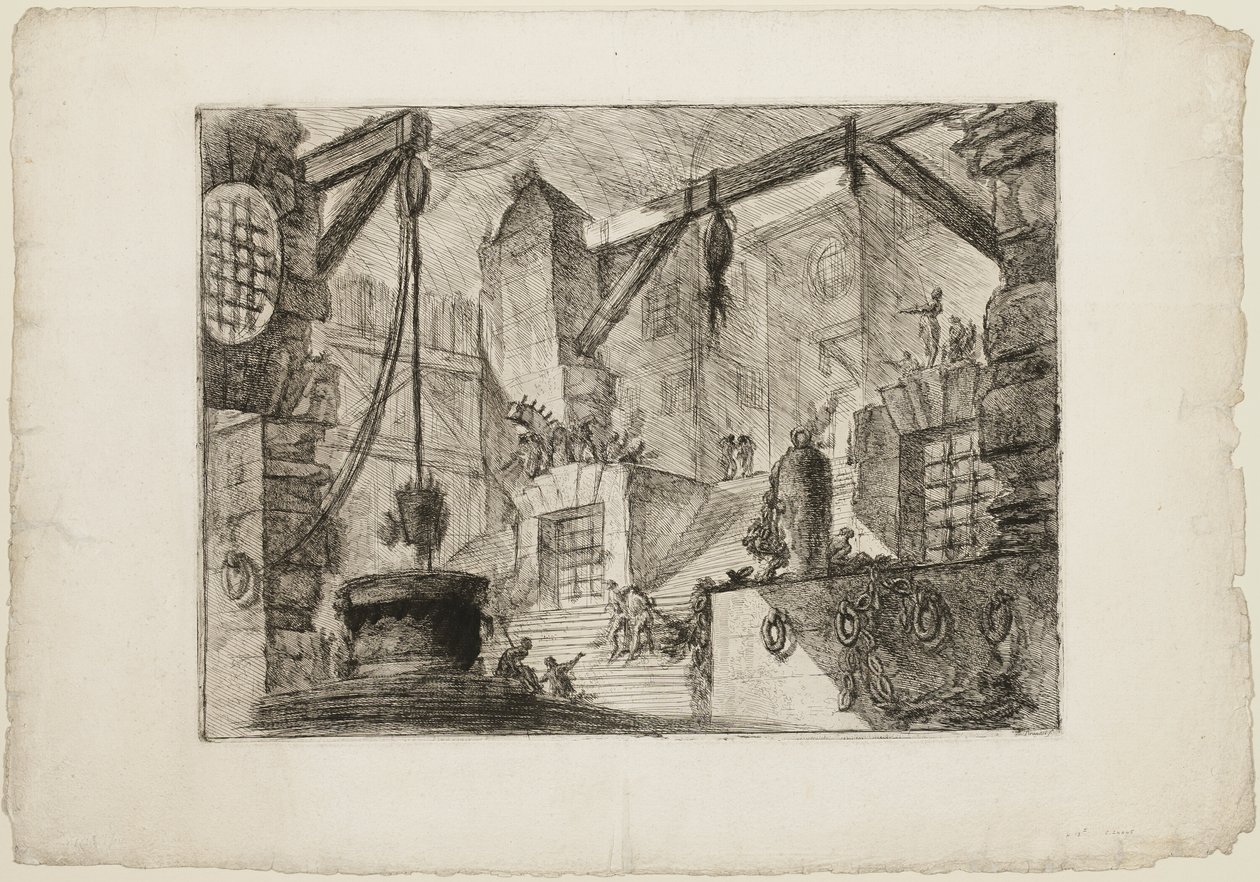 O Poço, placa 13 de Prisões Imaginárias de Giovanni Battista Piranesi