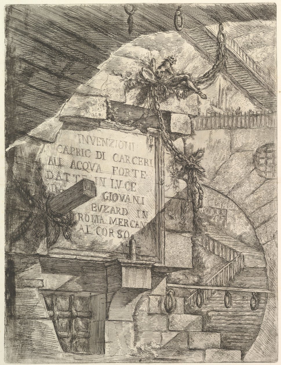 Title Page, de Carceri dinvenzione Imaginary Prisons, ca. 1749-50. de Giovanni Battista Piranesi