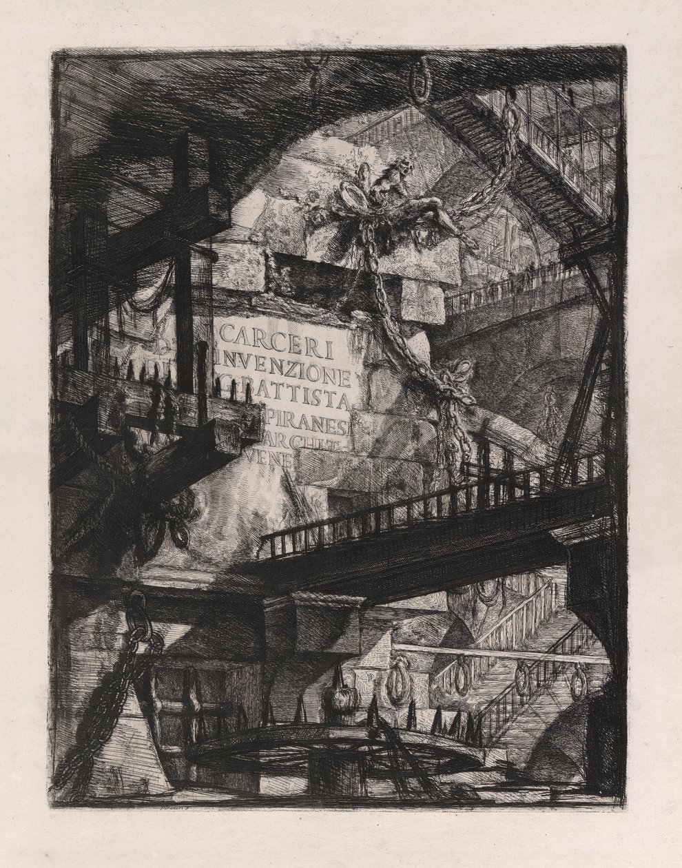 Placa de título, placa 1 de Carceri d de Giovanni Battista Piranesi