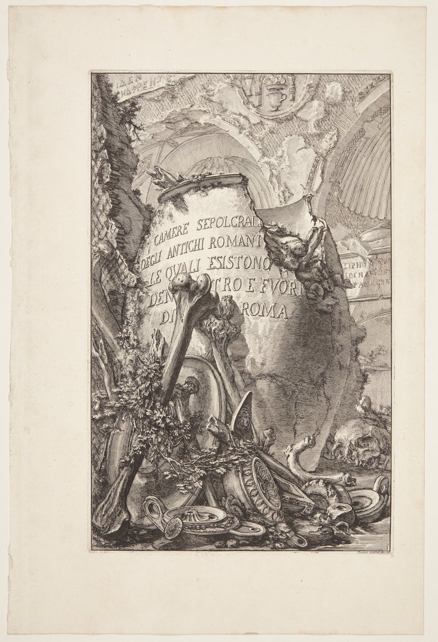 Câmaras tumulares dos antigos romanos, em Roma e fora da cidade de Giovanni Battista Piranesi