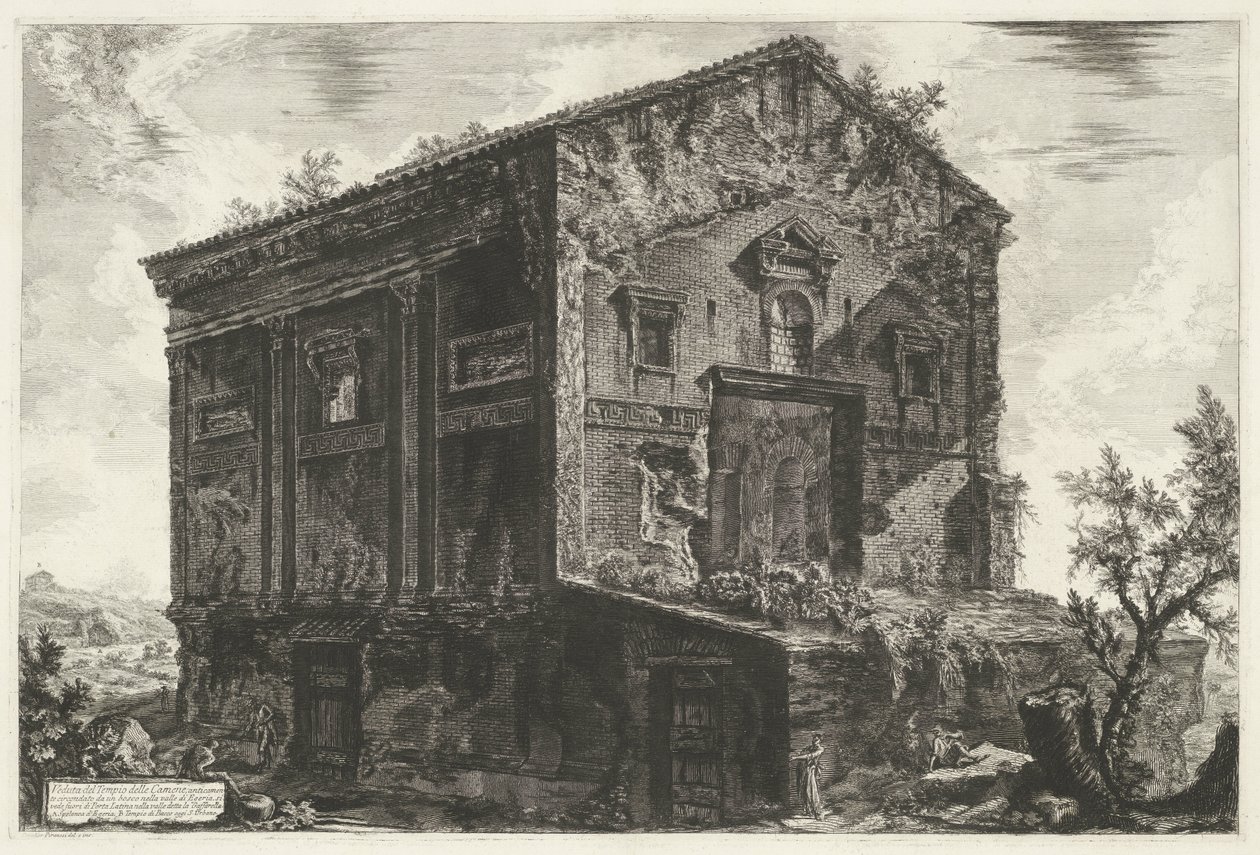 Tombe van Aspasia Annia Regilla te Rome
Vista do Templo do Cameno (título sobre o objecto)
Gezichten op Rome (título da série)
Vistas de Roma desenhadas e gravadas pelo arquitecto Giambattista Piranesi Ve(nez)iano (título da série) de Giovanni Battista Piranesi