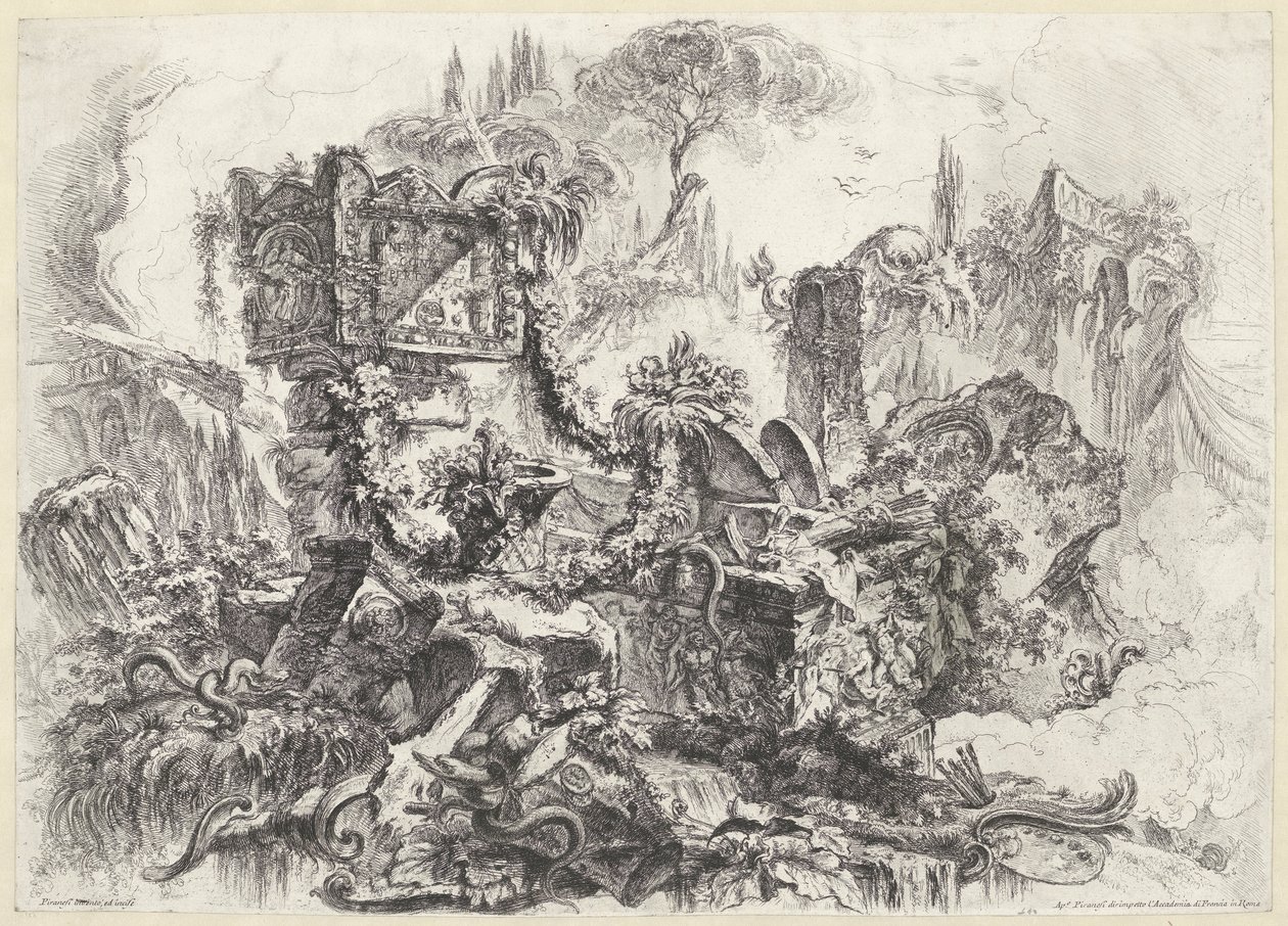 Tombe van Nero
Capricci decorativi (antigo título da série)
Grotteschi (título da série) de Giovanni Battista Piranesi