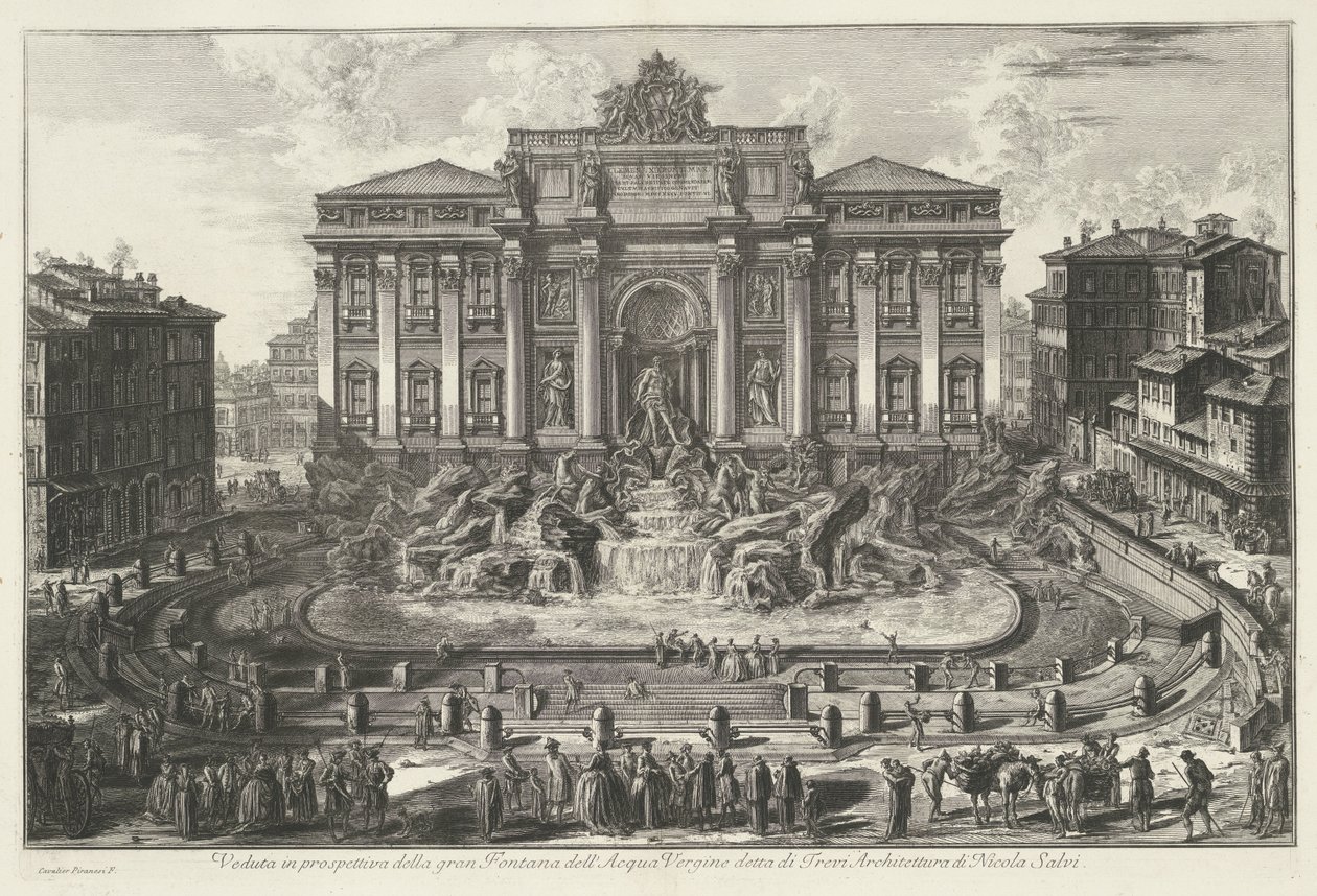 Trevifontein te Roma
Perspectiva da grande Fontana dell