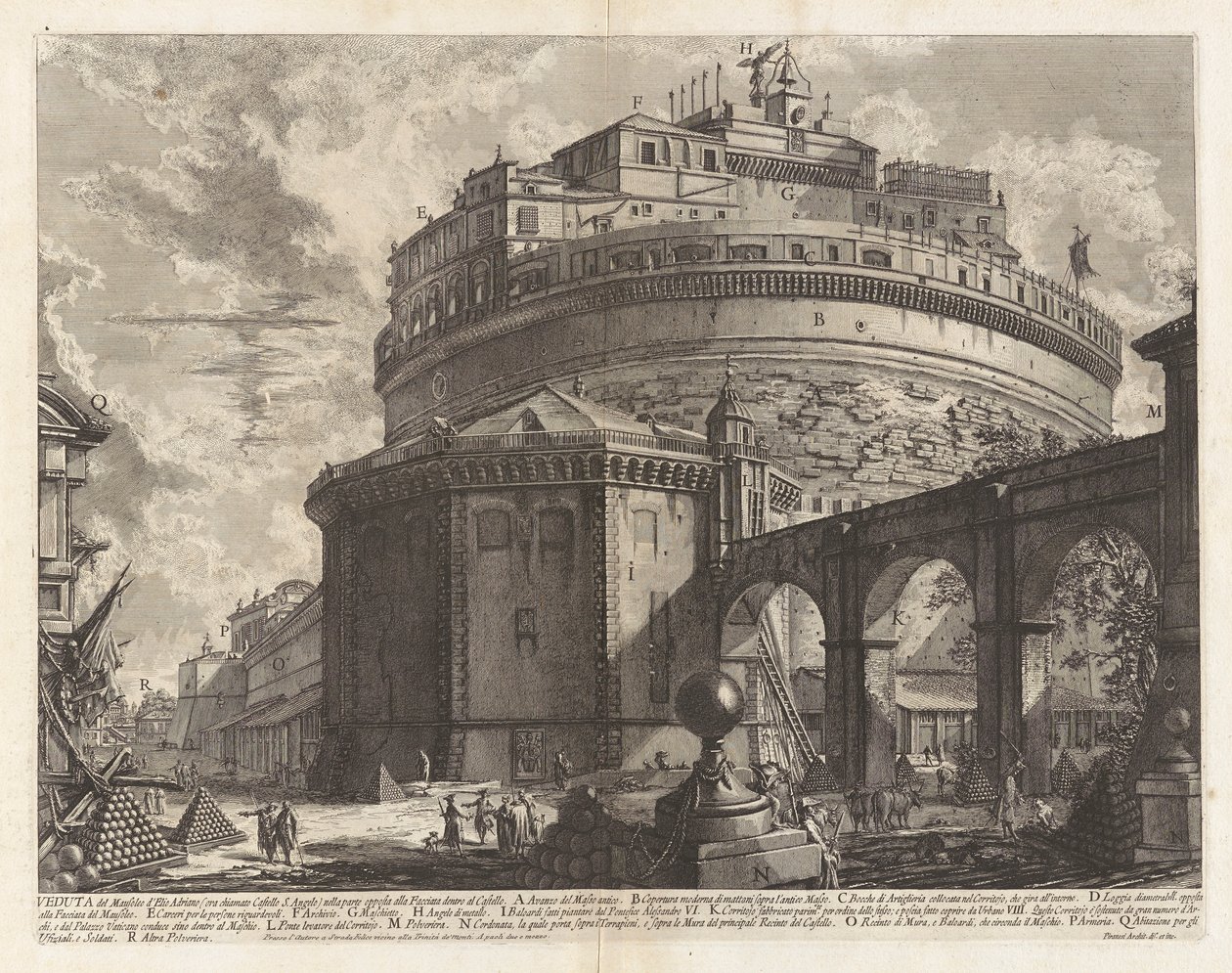 Vista do Mausoléu d de Giovanni Battista Piranesi