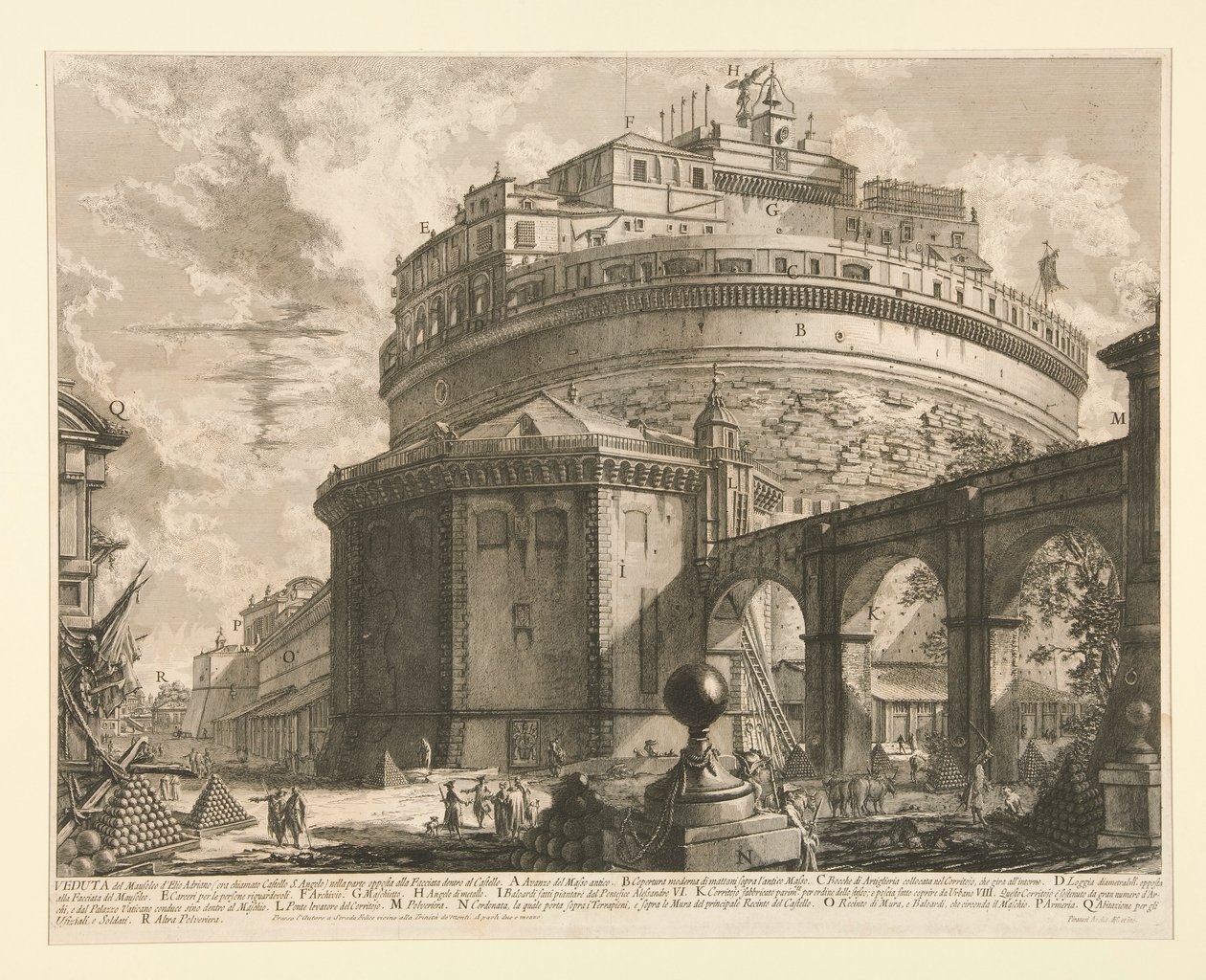 Vista do Mausoléu de de Giovanni Battista Piranesi