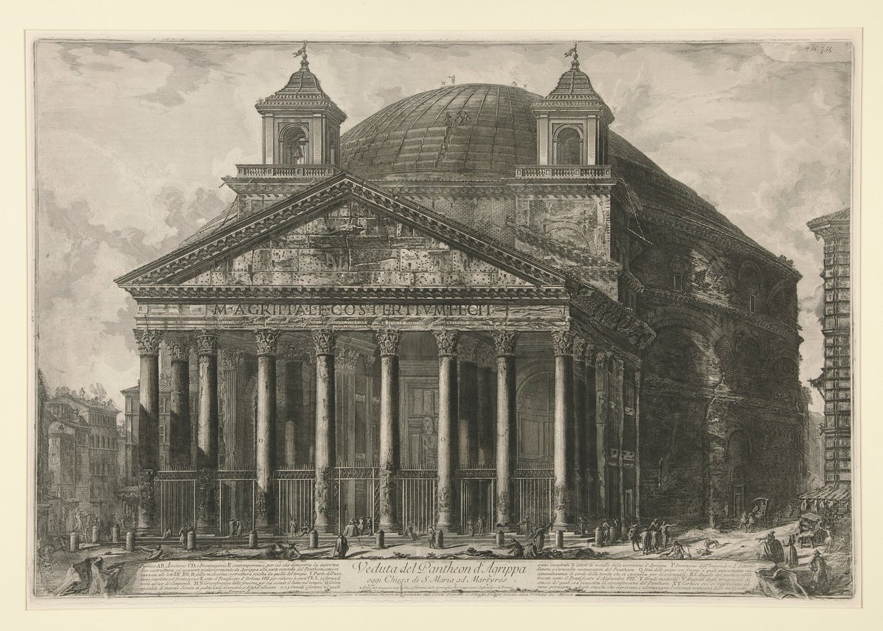 Vista do Pantheon d de Giovanni Battista Piranesi