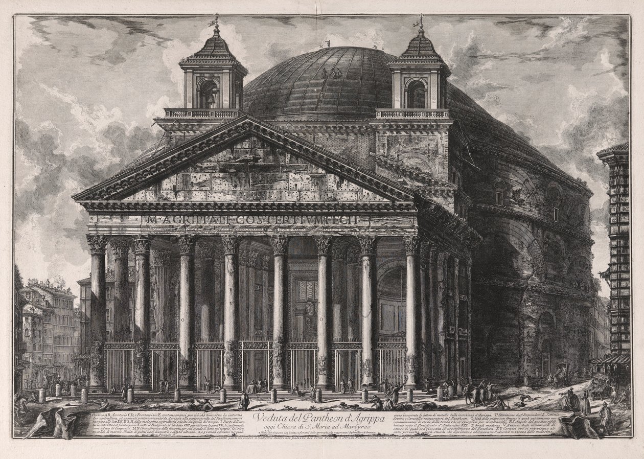 Vista do Panteão d de Giovanni Battista Piranesi