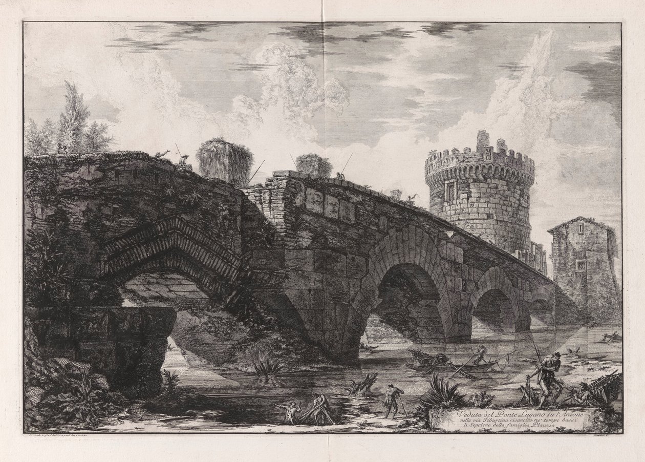 Vista da Ponte de Lugano em l de Giovanni Battista Piranesi