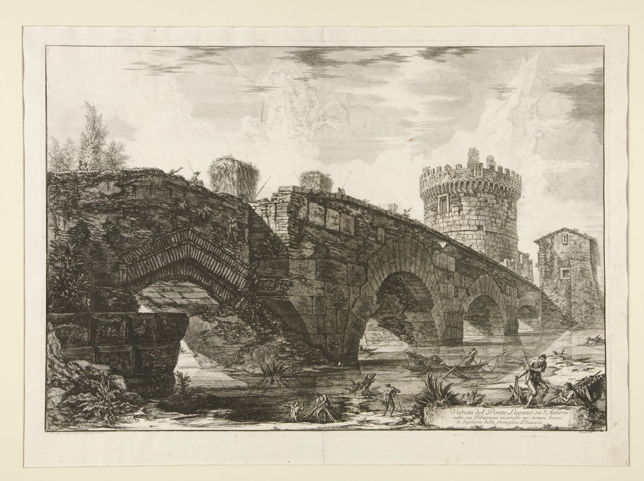 Vista da Ponte de Lugano em l de Giovanni Battista Piranesi