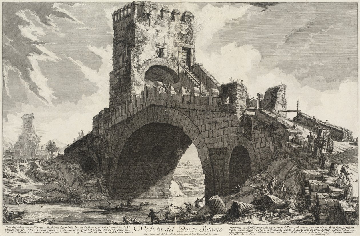 Vista da Ponte do Salário de Giovanni Battista Piranesi