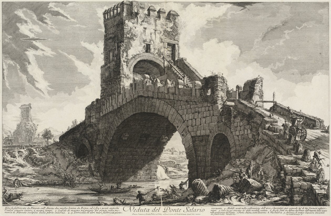 Vista da Ponte Salario de Giovanni Battista Piranesi