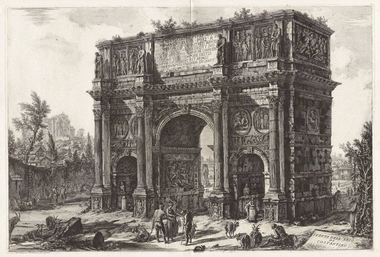 Vista do Arco de Constantino, de Vistas de Roma de Giovanni Battista Piranesi