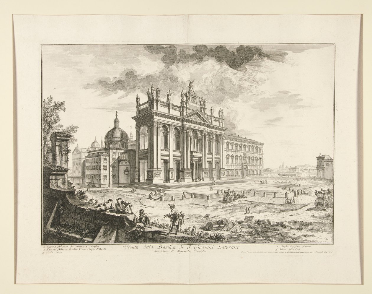 Vista da Basílica de S. Giovanni Laterano, de Vistas de Roma de Giovanni Battista Piranesi