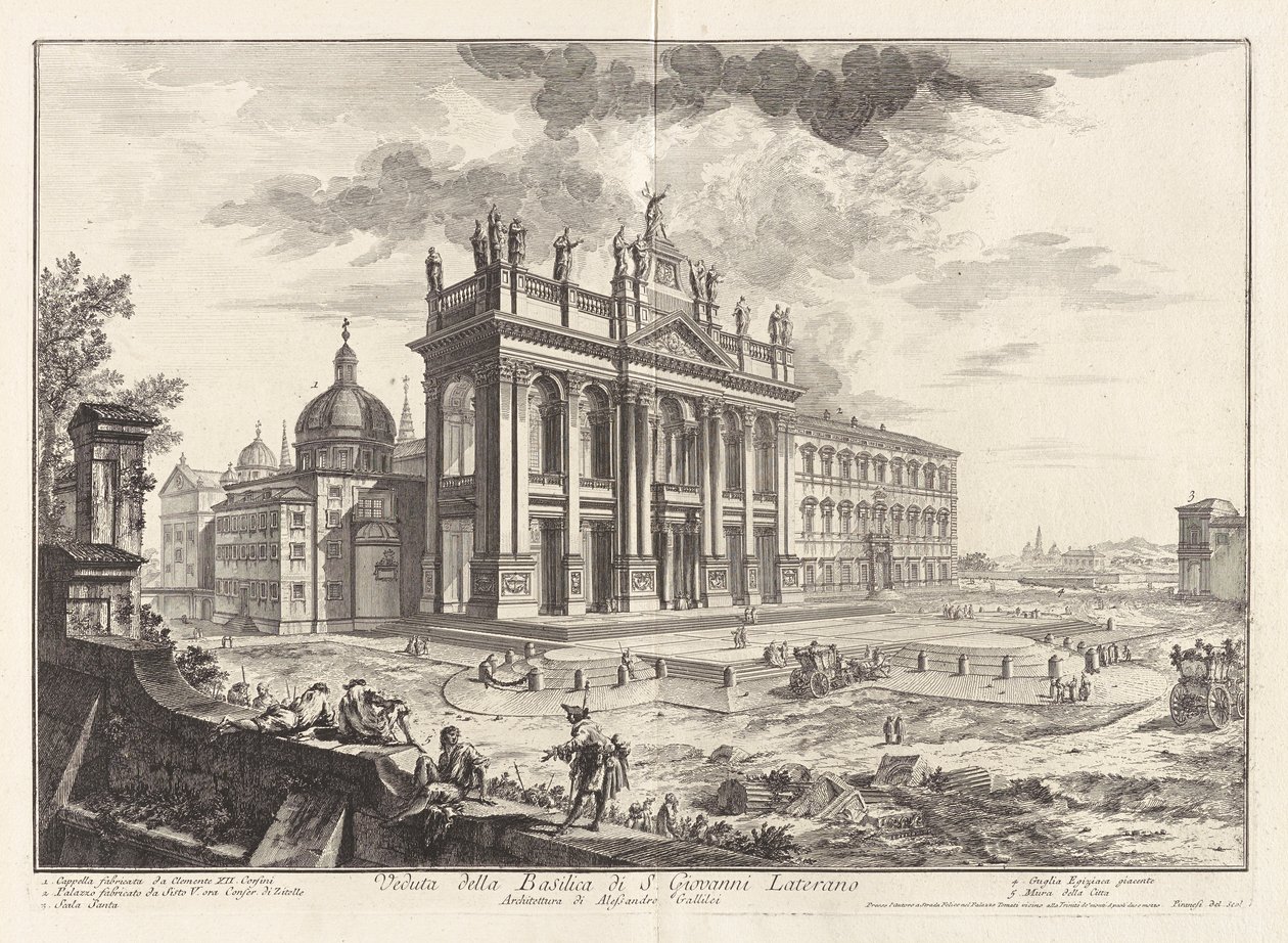 Vista da Basílica de São João de Latrão, de Views of Rome de Giovanni Battista Piranesi