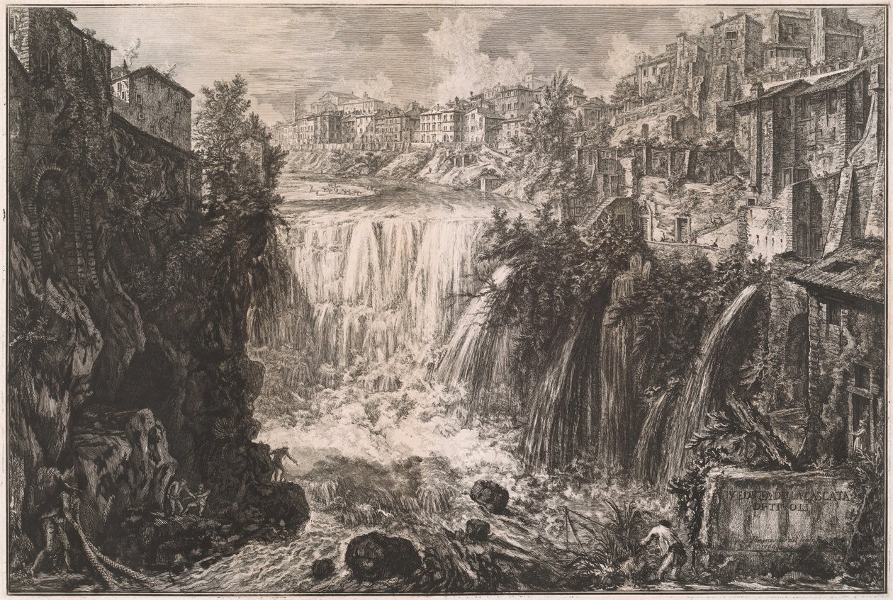 Vista da cascata de Tivoli de Giovanni Battista Piranesi