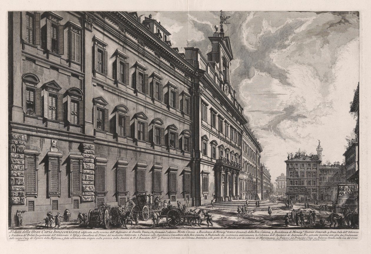 Vista da Grande Cúria Innocenziana de Giovanni Battista Piranesi