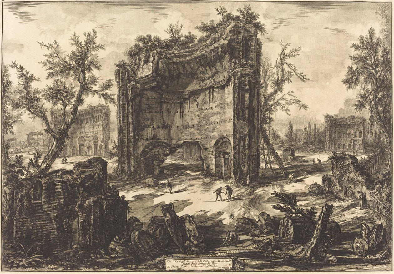Vista... das Termas do Tito de Giovanni Battista Piranesi