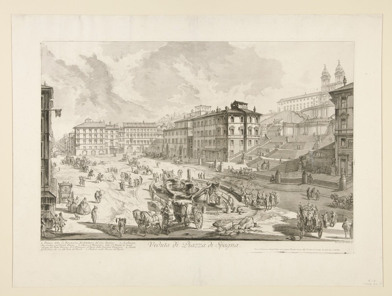 Vista da Piazza di Spagna, de Vistas de Roma de Giovanni Battista Piranesi