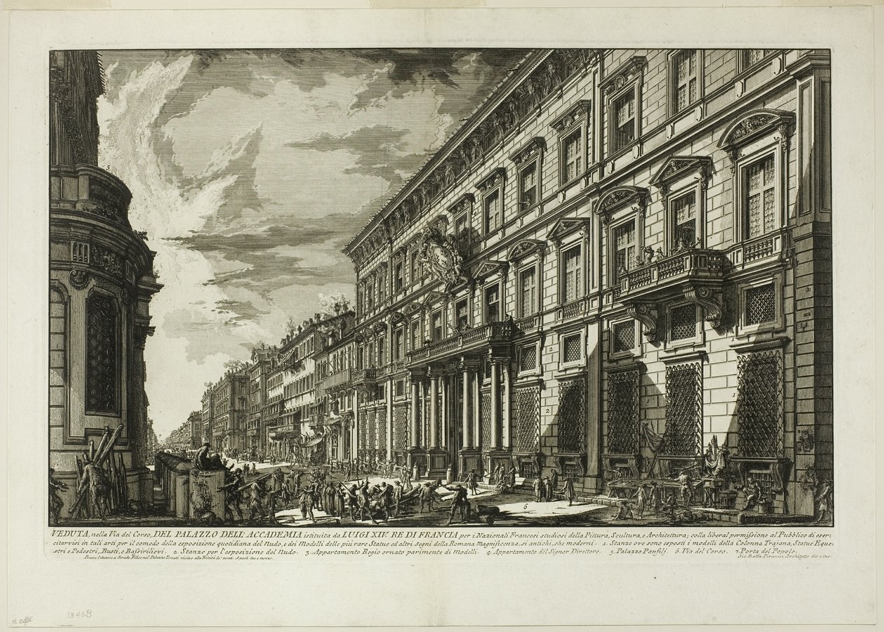 Vista ao longo da Via del Corso do Palazzo dell