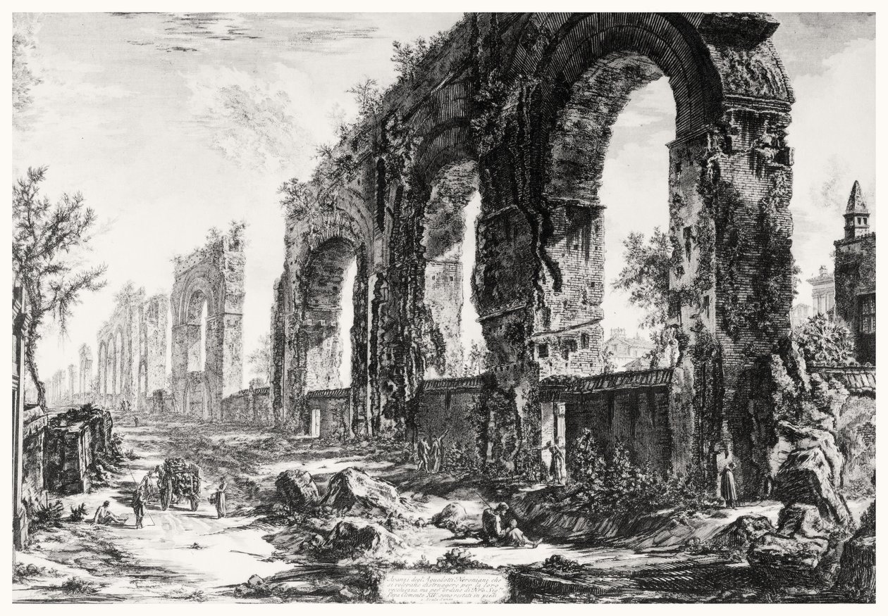 Vista do Aqueduto de Nero, da série 