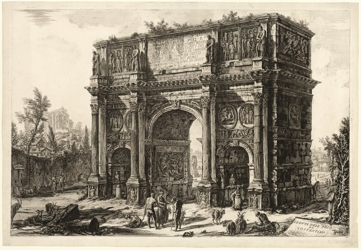 Vista do Arco de Constantino, de Vistas de Roma de Giovanni Battista Piranesi