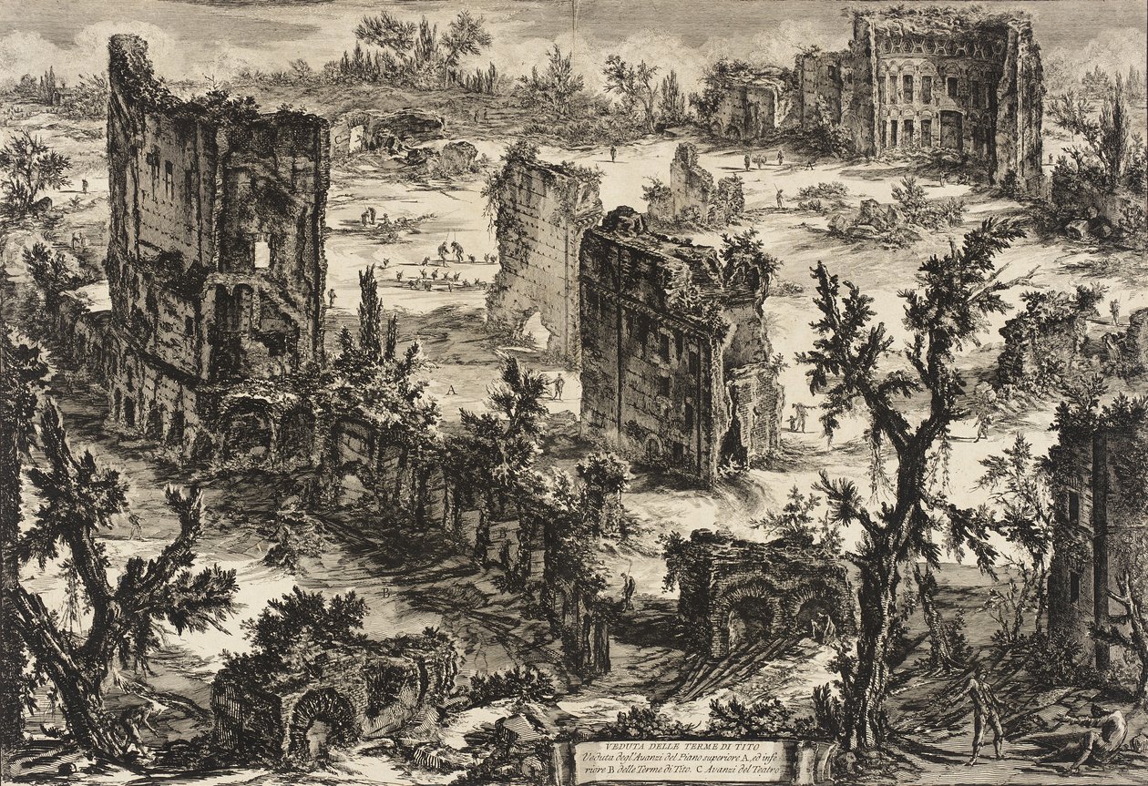Vista das Termas de Tito de Giovanni Battista Piranesi