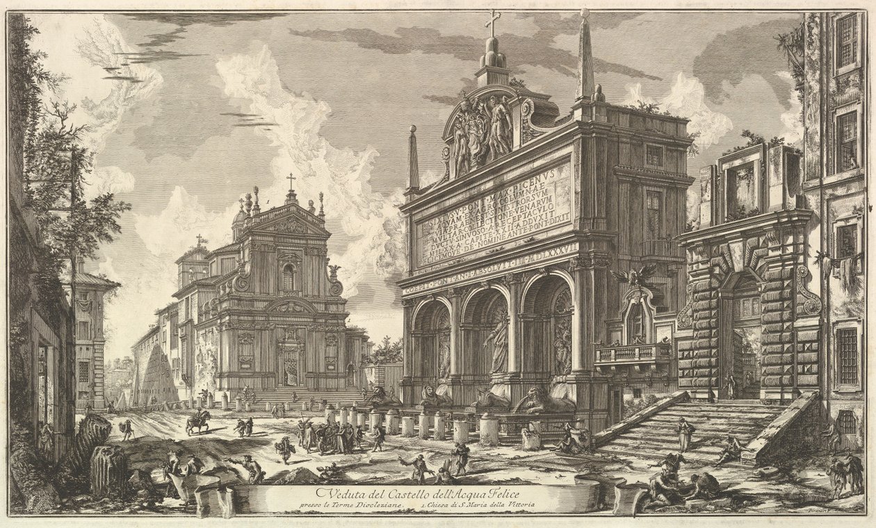 Vista da nascente da Acqua Felice..., de Vedute di Roma (Vistas de Roma) de Giovanni Battista Piranesi