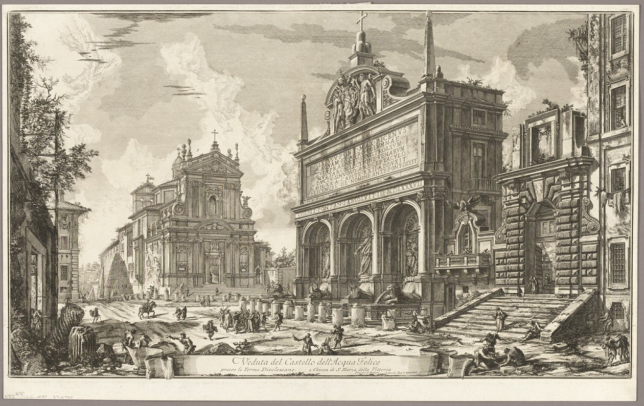 Vista da Fonte do Acqua Felice, de Vistas de Roma de Giovanni Battista Piranesi
