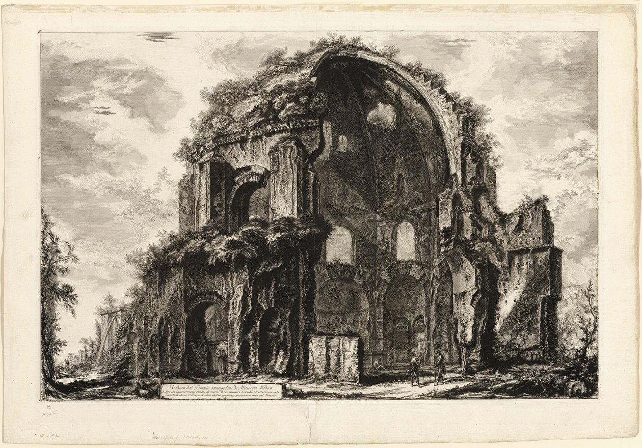 Vista do Templo Octogonal de Minerva Medica, de Vistas de Roma de Giovanni Battista Piranesi