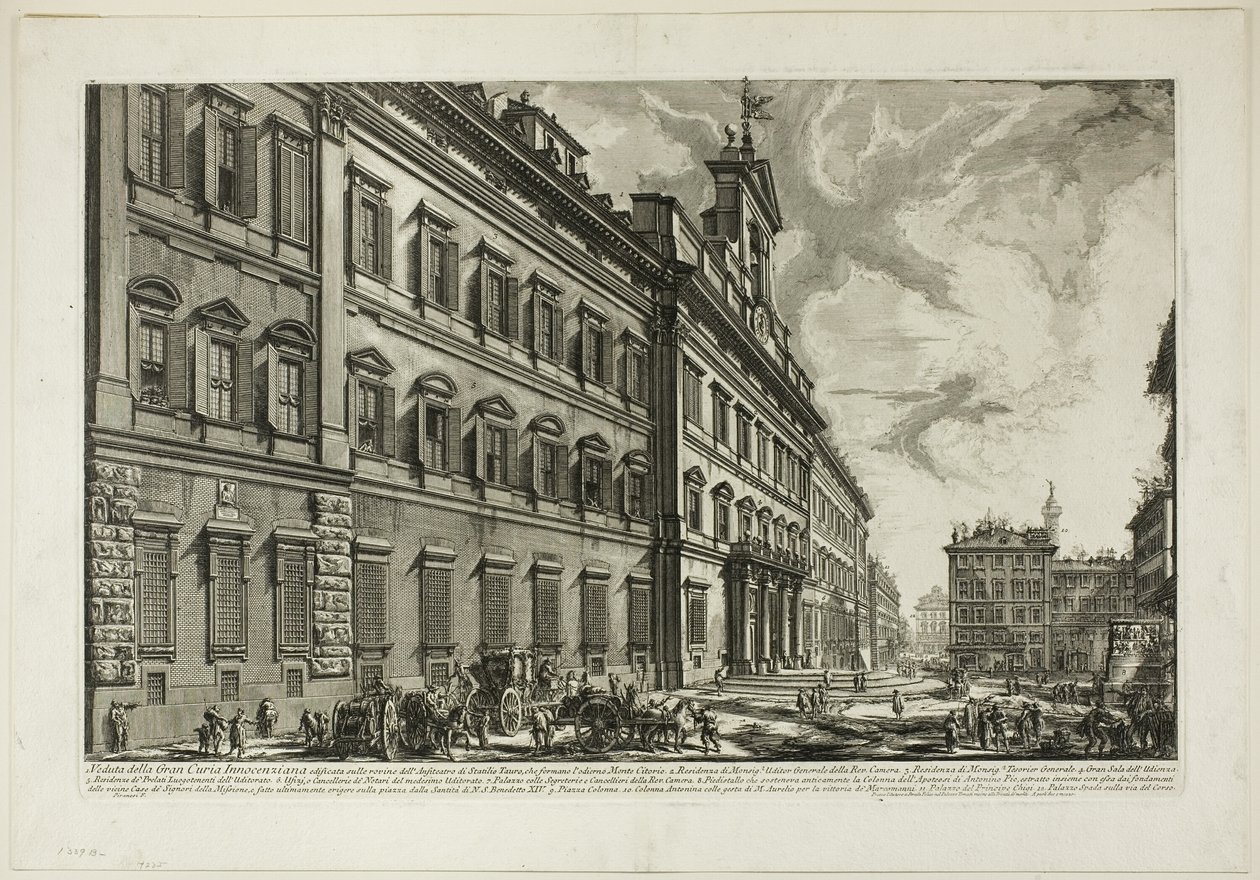 Vista do Palazzo di Montecitorio, de Vistas de Roma de Giovanni Battista Piranesi