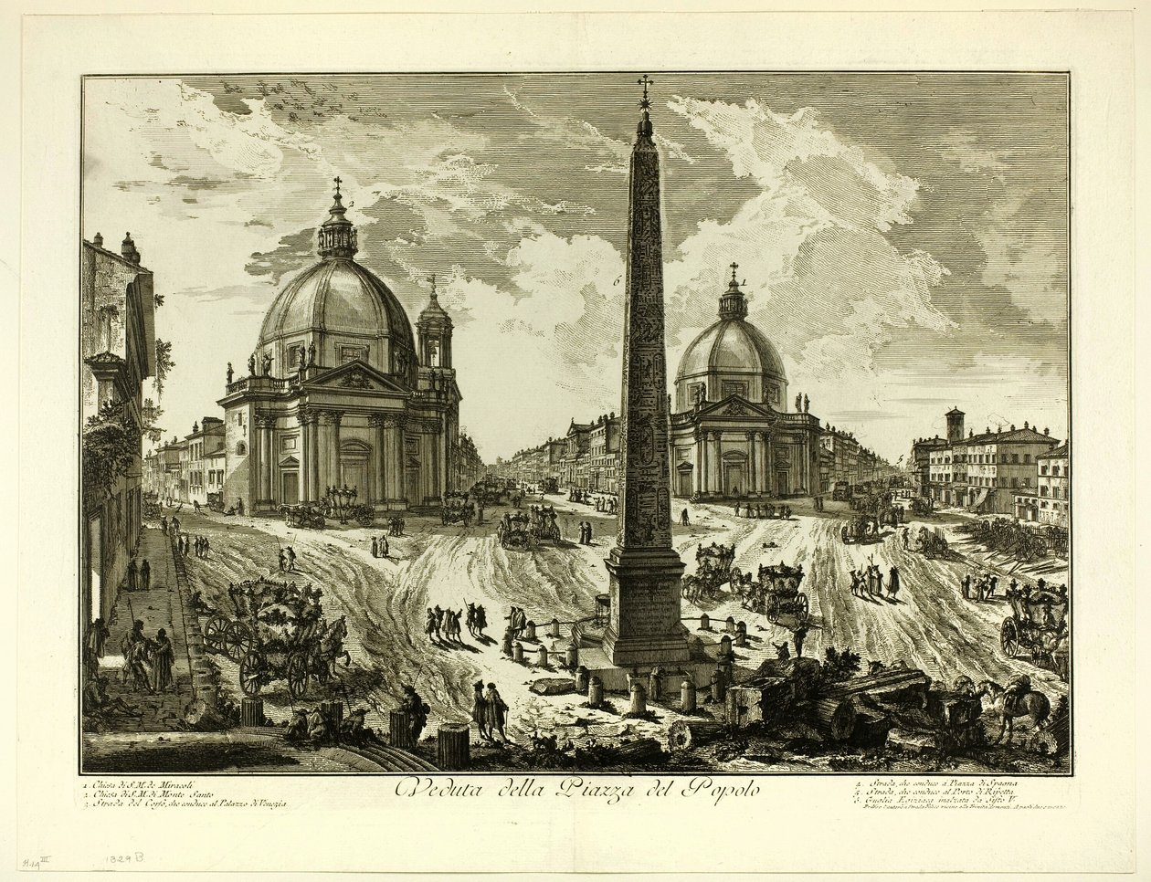 Vista da Piazza del Popolo, de Views of Rome de Giovanni Battista Piranesi