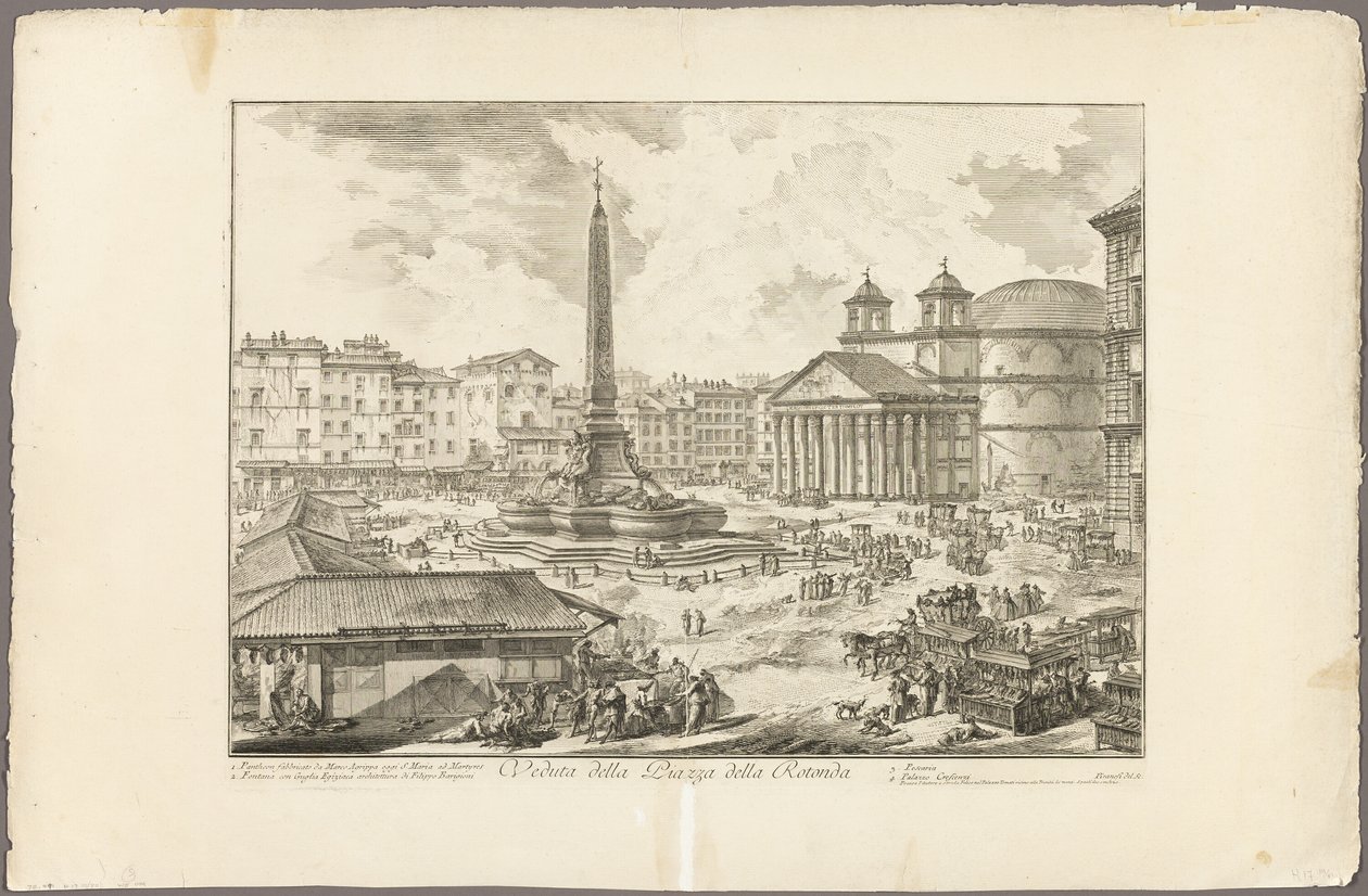 Vista da Piazza della Rotonda, de Vistas de Roma de Giovanni Battista Piranesi