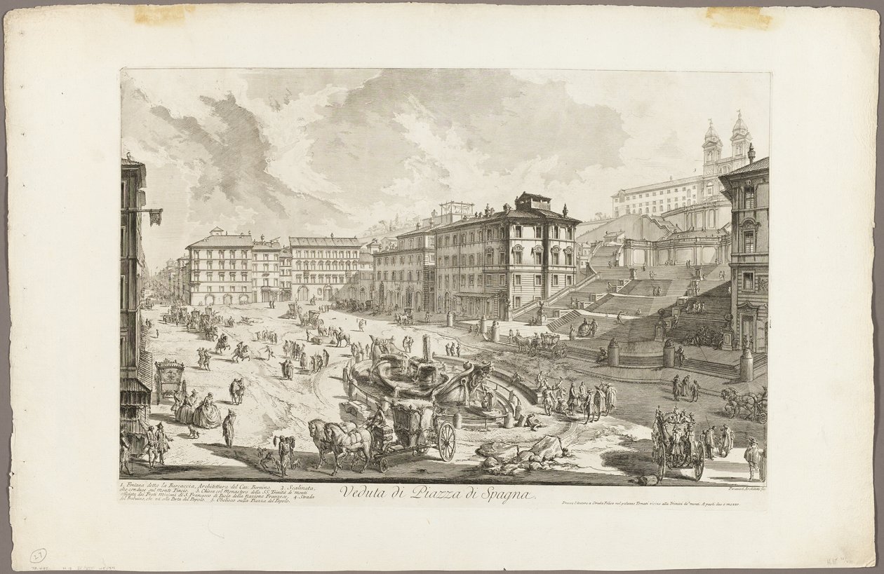 Vista da Piazza di Spagna, de Vistas de Roma de Giovanni Battista Piranesi