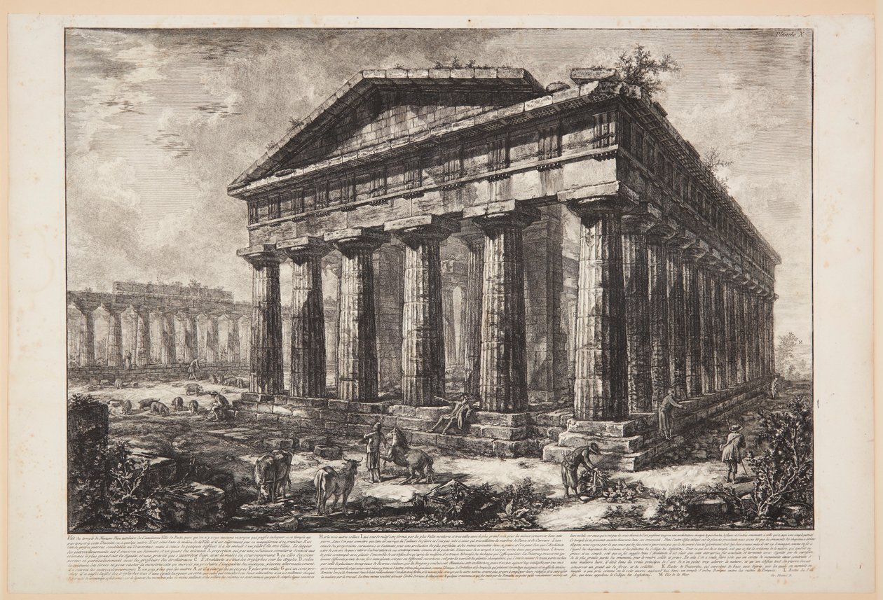 Vista do templo de Neptuno [...] de Giovanni Battista Piranesi