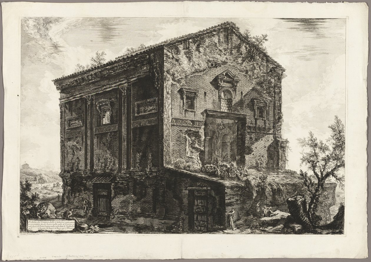 Vista do Templo das Camenae, de Vistas de Roma de Giovanni Battista Piranesi