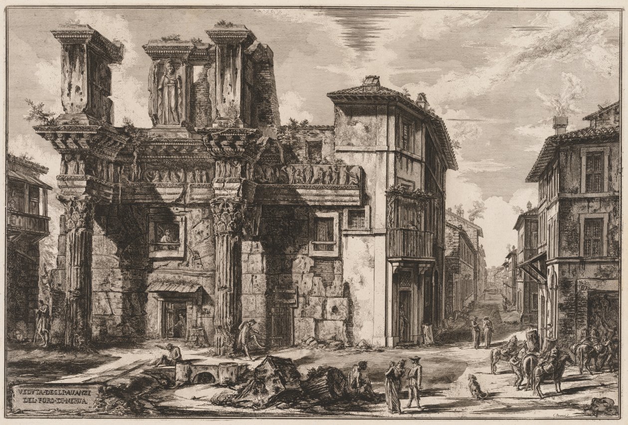 Vistas de Roma: Fórum de Nerva de Giovanni Battista Piranesi