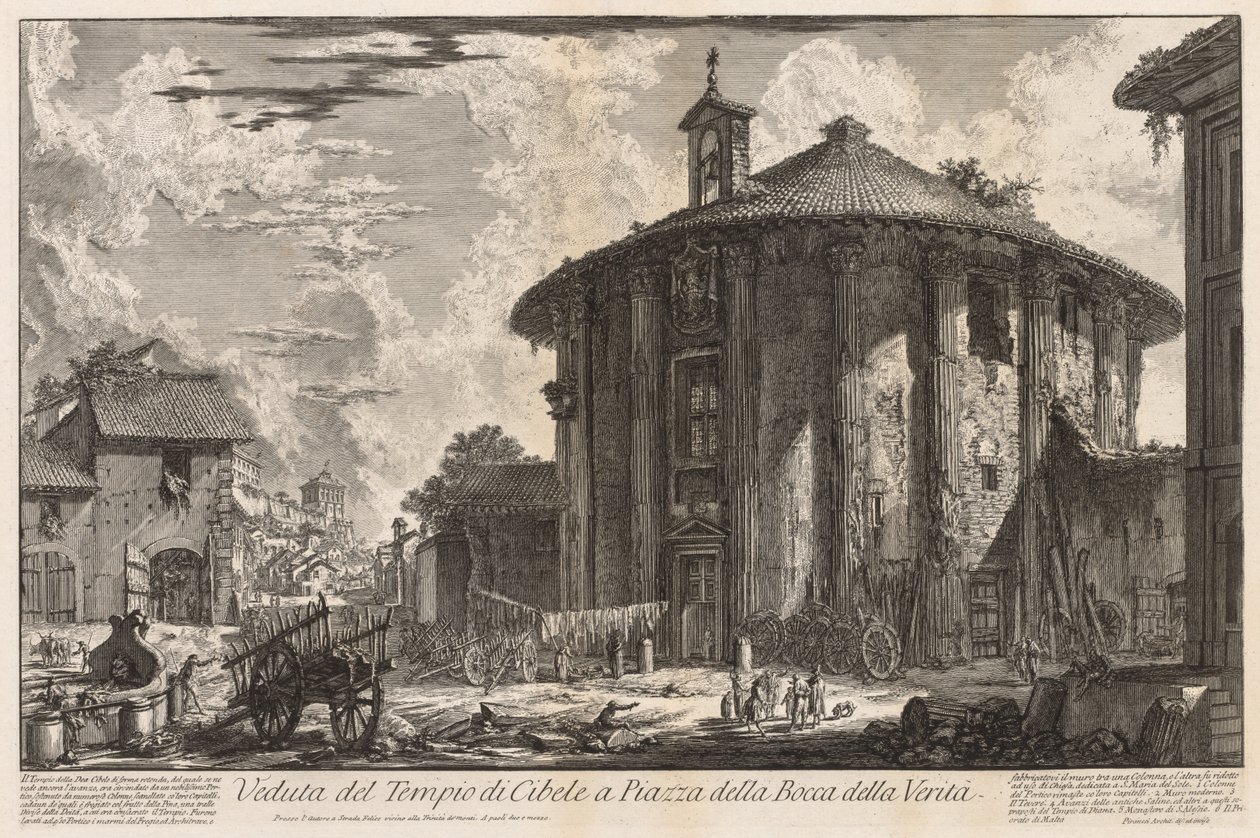 Vistas de Roma: Templo de Cibele, 1758. de Giovanni Battista Piranesi