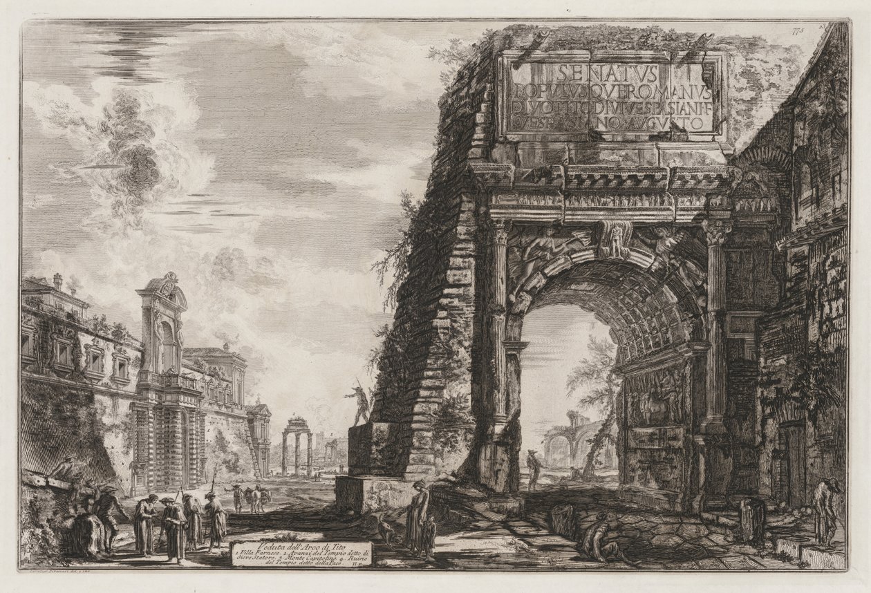 Vistas de Roma: O Arco ou Tito de Giovanni Battista Piranesi