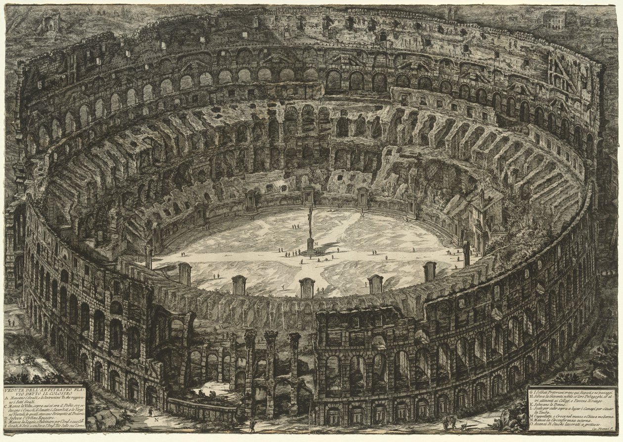 Vistas de Roma: O Coliseu de Giovanni Battista Piranesi