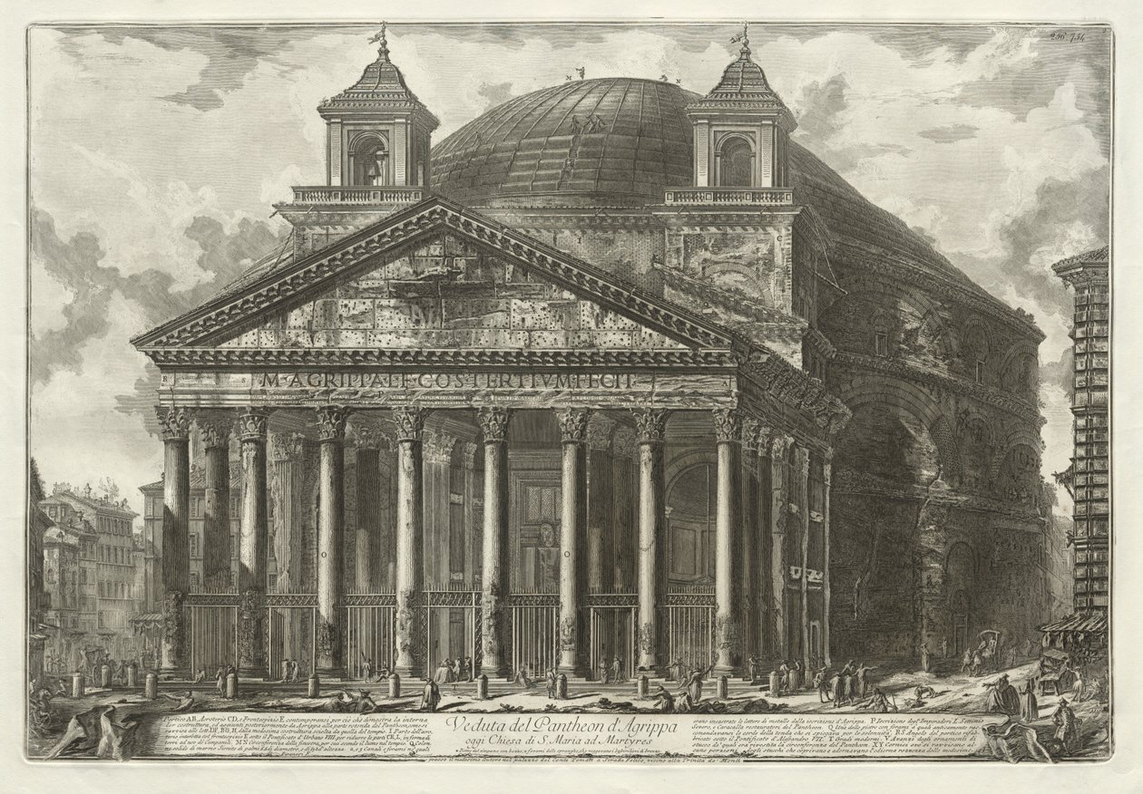 Vistas de Roma: O Panteão de Giovanni Battista Piranesi