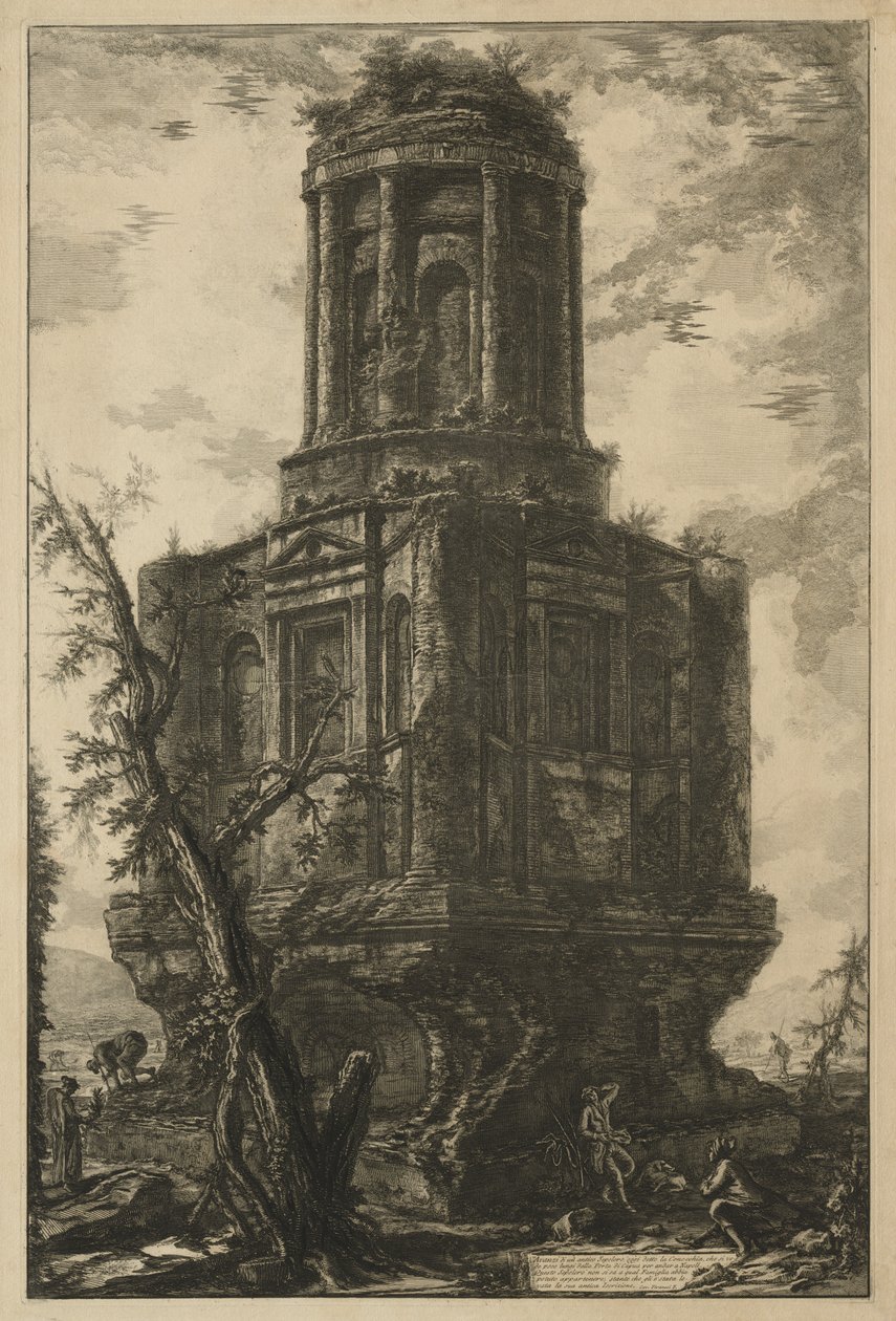 Vistas de Roma: O Túmulo, chamado La Connocchia de Giovanni Battista Piranesi
