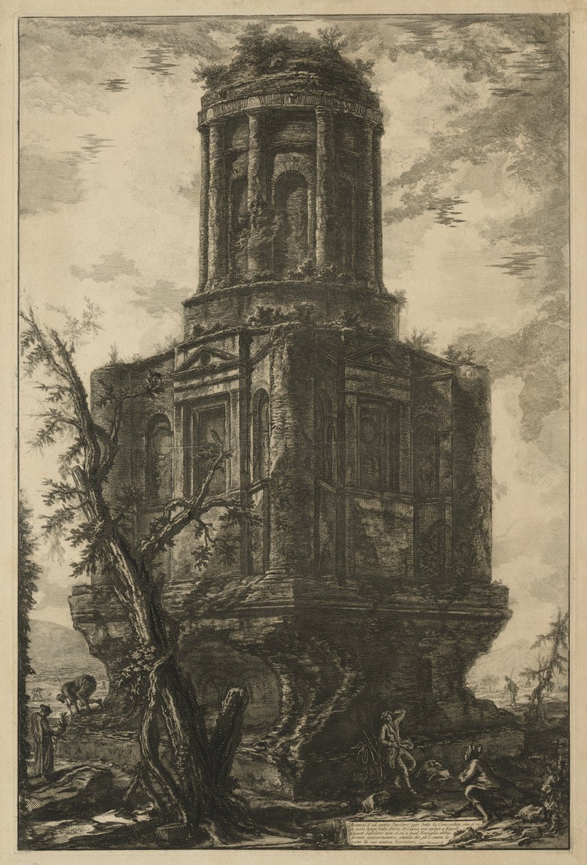 Vistas de Roma: O Túmulo, chamado La Connocchia, 1776. de Giovanni Battista Piranesi