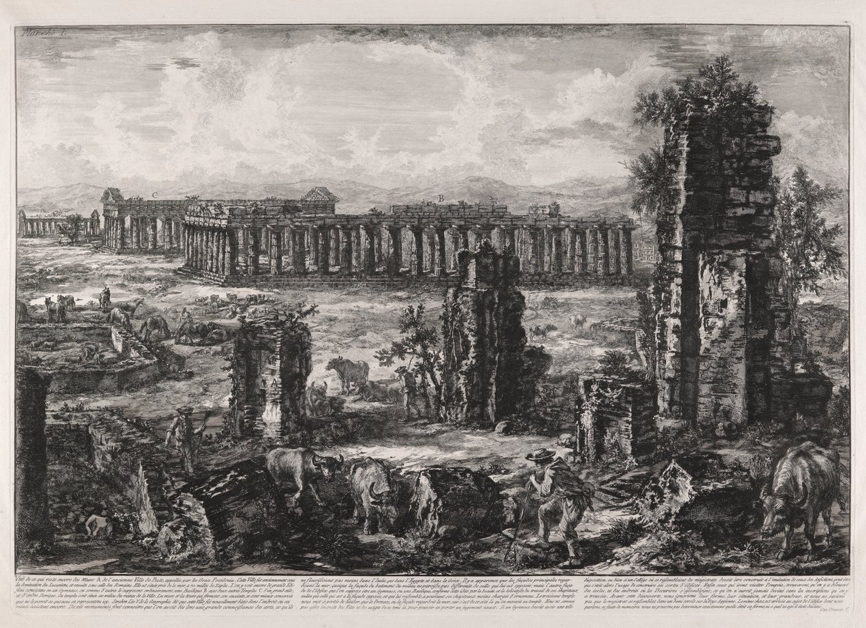 Vista do que resta das Muralhas A. do de Giovanni Battista Piranesi