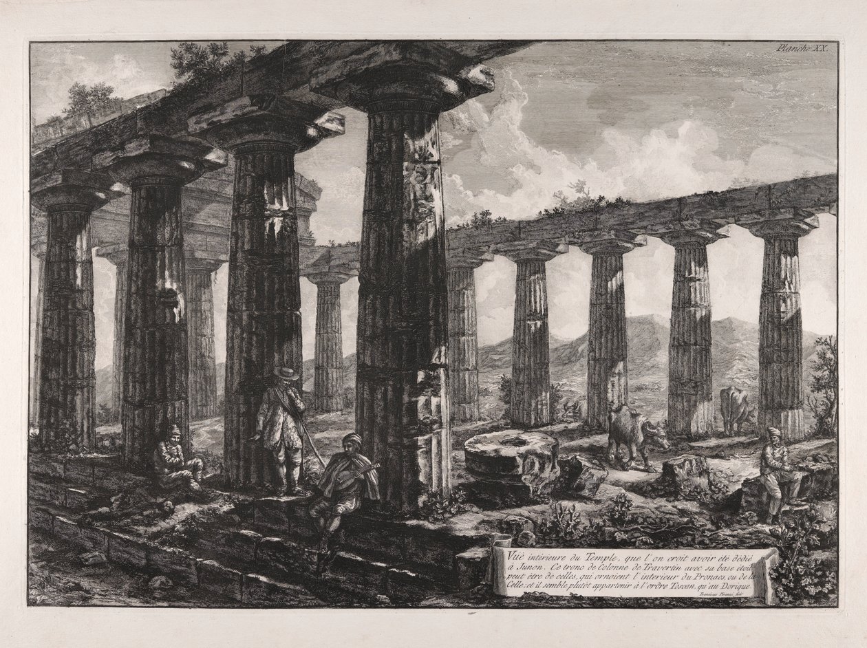 Vista interior do Templo, que o de Giovanni Battista Piranesi