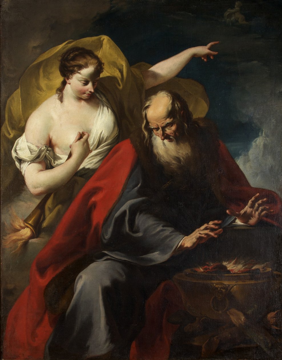 Alegoria do inverno e do verão, c.1720 (óleo sobre tela) de Giovanni Battista Pittoni