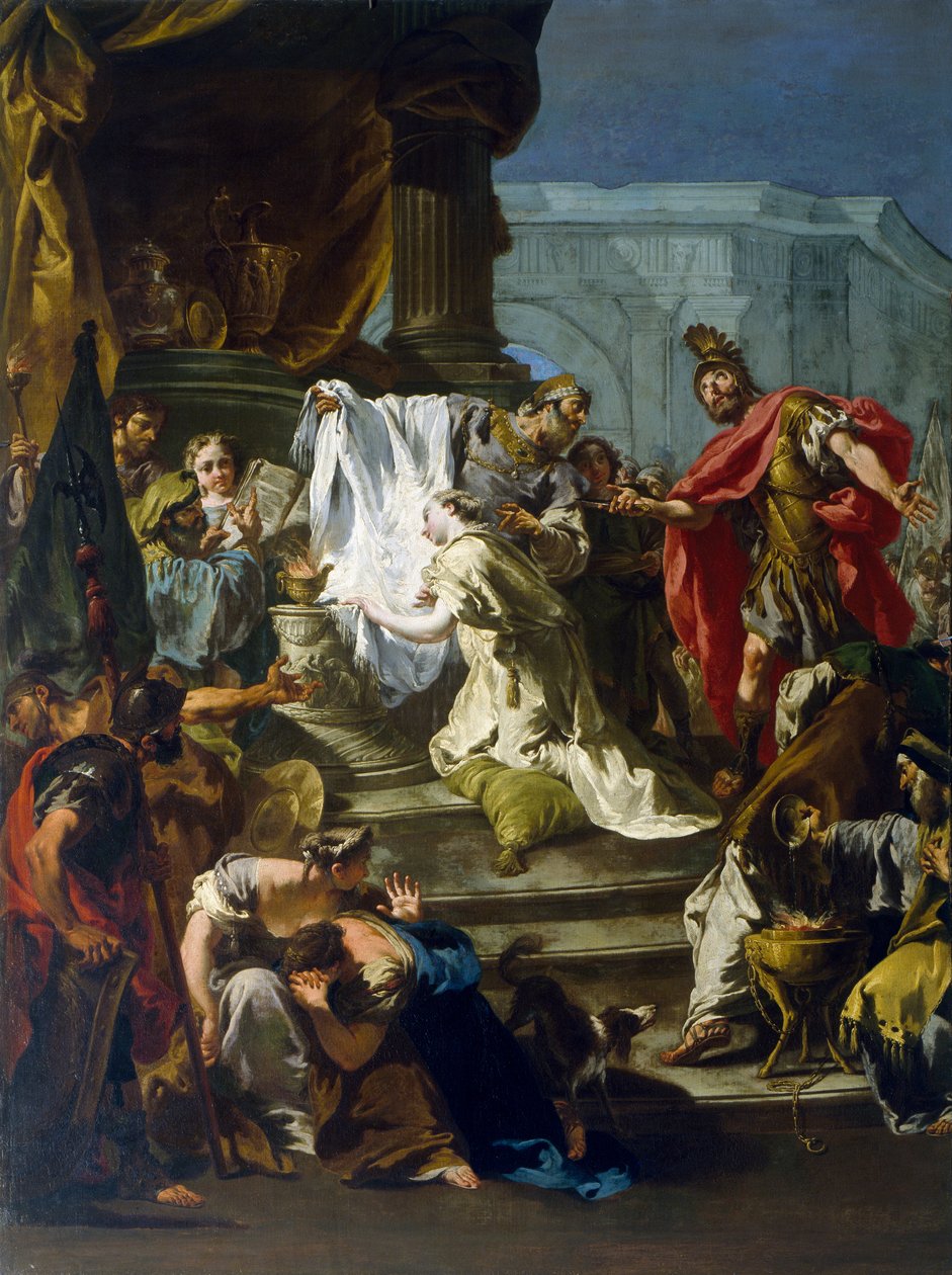Sacrifício da Filha de Jefté, de Giovanni Battista Pittoni, o Jovem de Giovanni Battista Pittoni