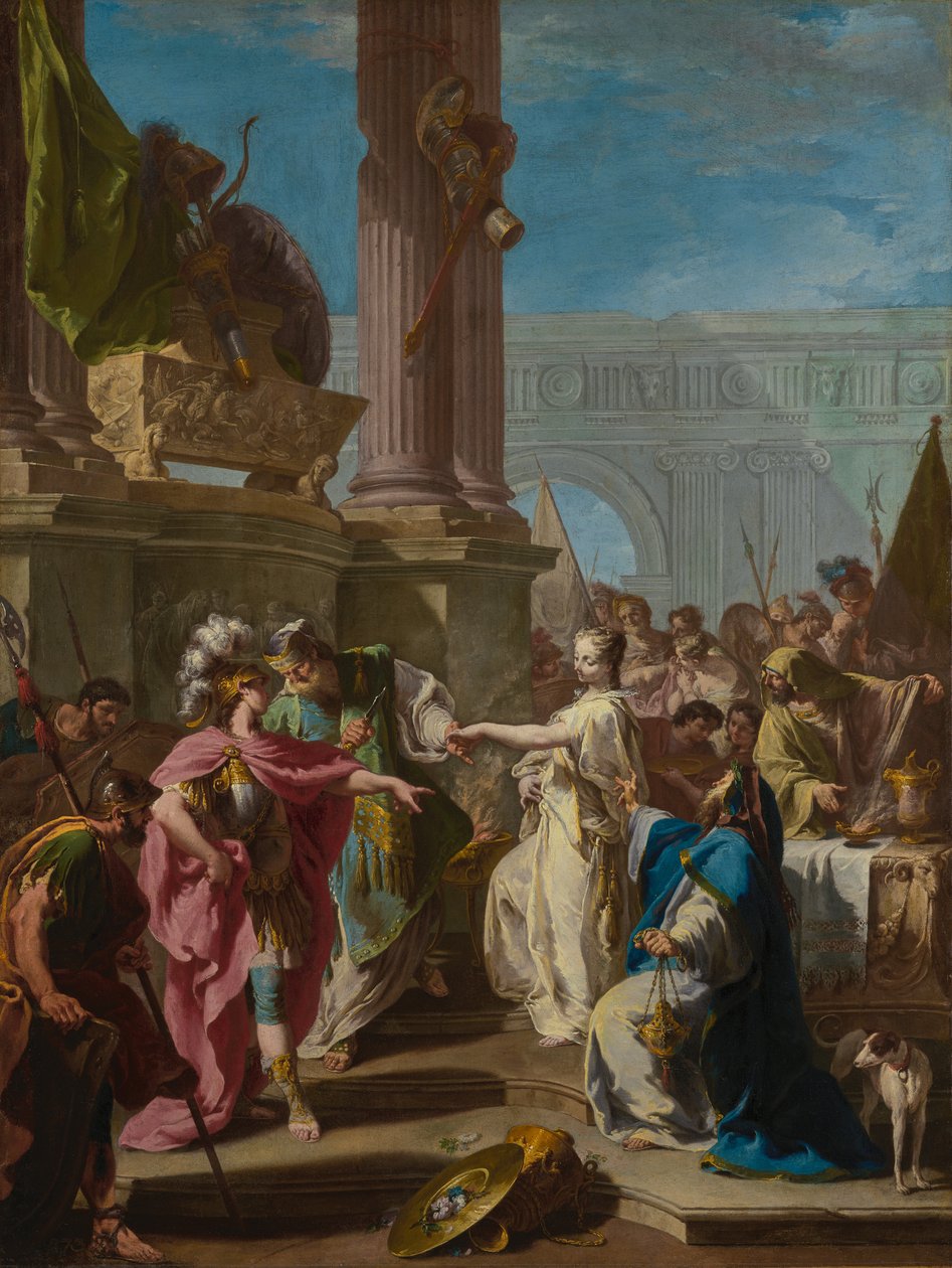 O Sacrifício de Polixena, c.1733-34 (óleo sobre tela) de Giovanni Battista Pittoni