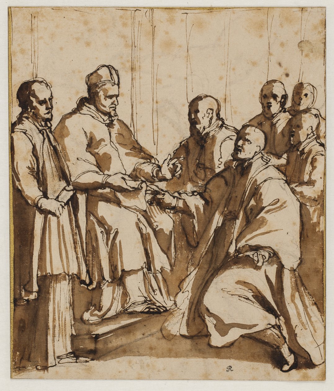 Papa Paulo V emitindo a bula "O Universo Domina" de de Giovanni Battista Ricci