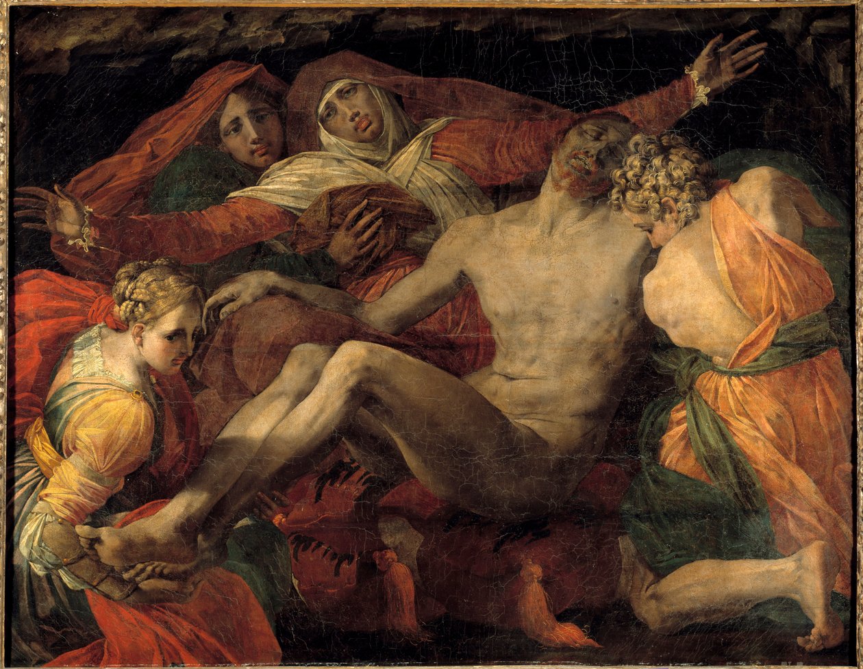 Pintura Pieta de Giambattista di Jacopo Rossi dit Rosso Fiorentino (1494-1540) 1530-1535 Sol 1,27x1,63 m de Giovanni Battista Rosso Fiorentino