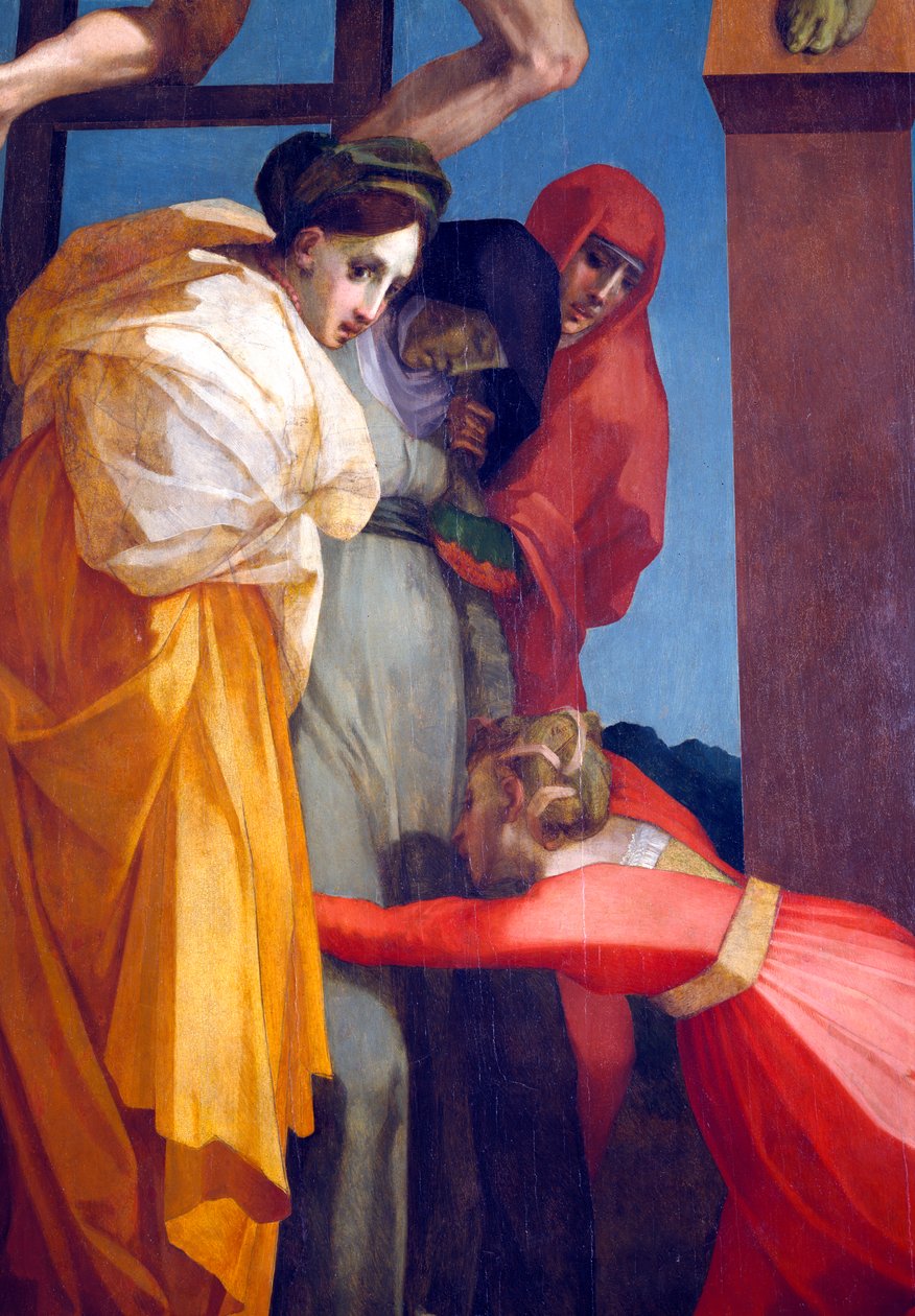 A descida da cruz, detalhe das mulheres, 1521 detalhe do painel de 85135 de Giovanni Battista Rosso Fiorentino